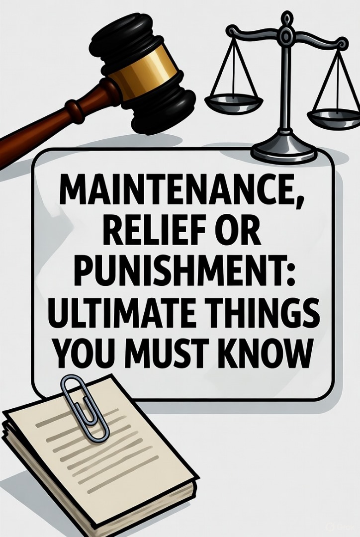 MAINTENANCE, RELIEF OR PUNISHMENT