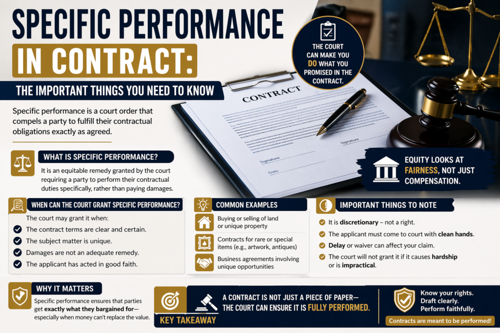 specific performance in contract