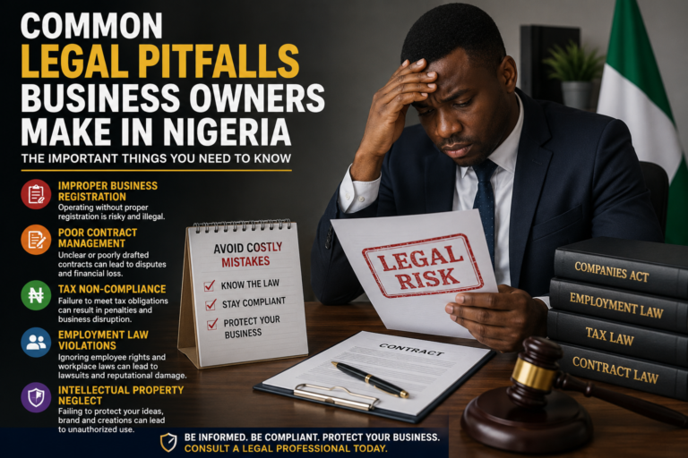 LEGAL PITFALLS BUSINESS OWNERS MAKE